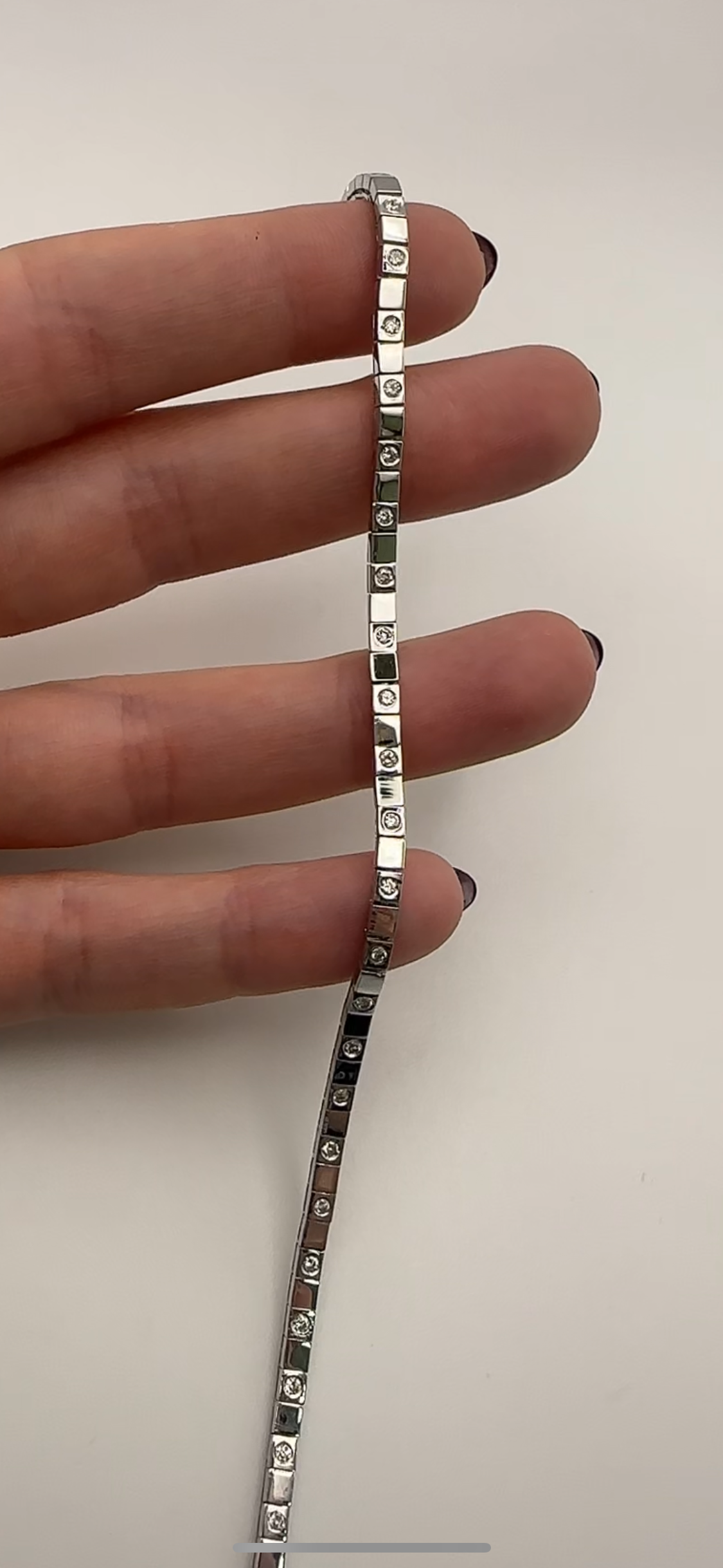 Tennis Bracelet - 14k White Gold with Natural Diamonds