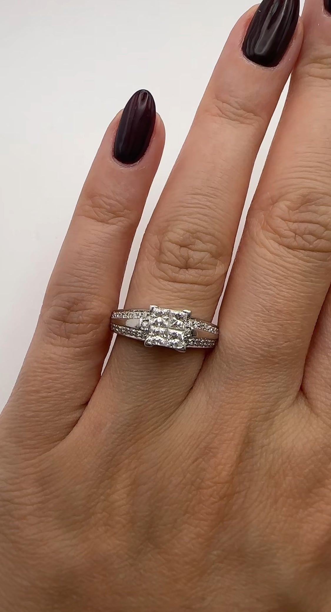 Illusion Princess Cut Engagement Ring