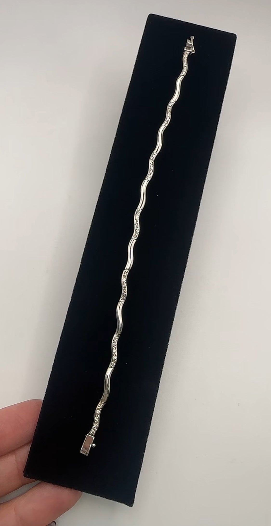 Tennis Bracelet - 14k White Gold - Natural Stones