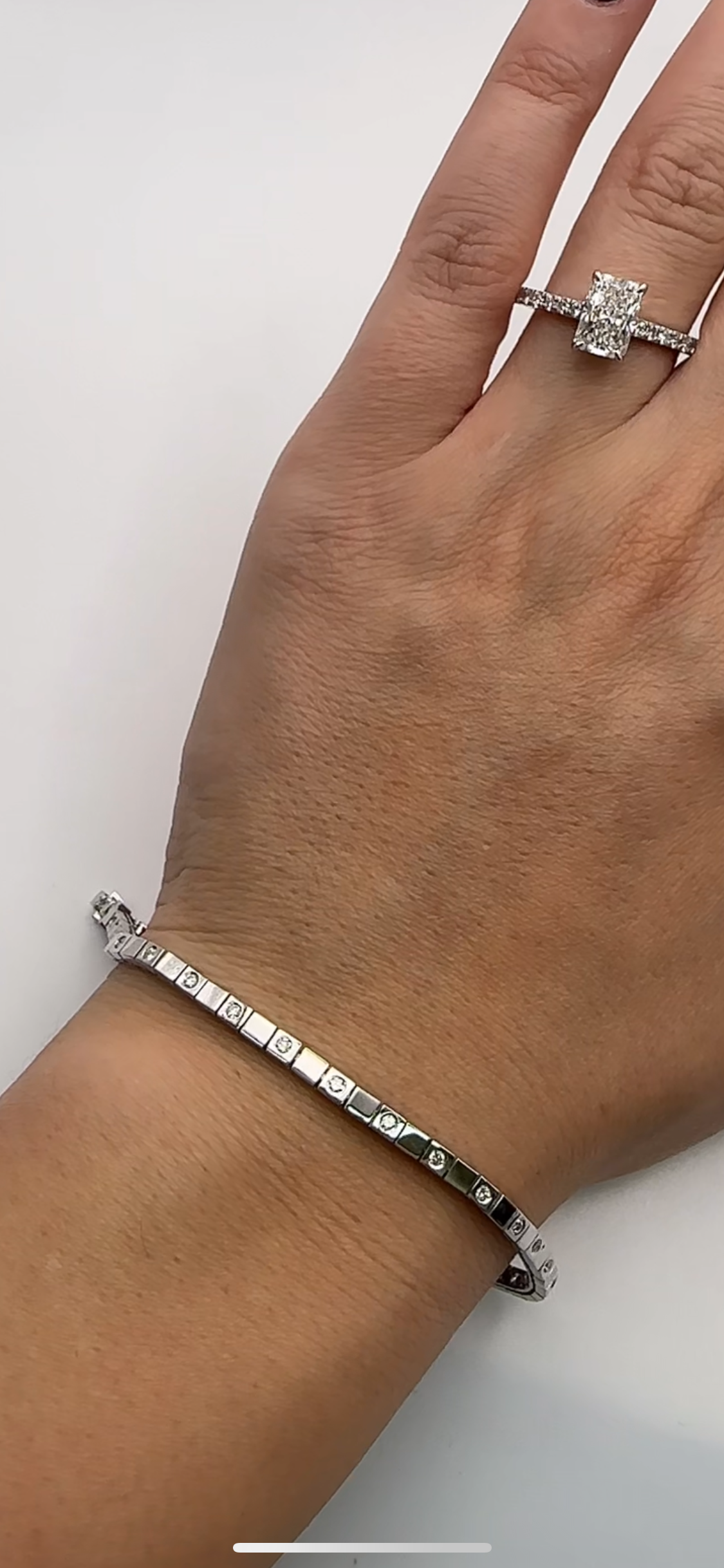 Tennis Bracelet - 14k White Gold with Natural Diamonds