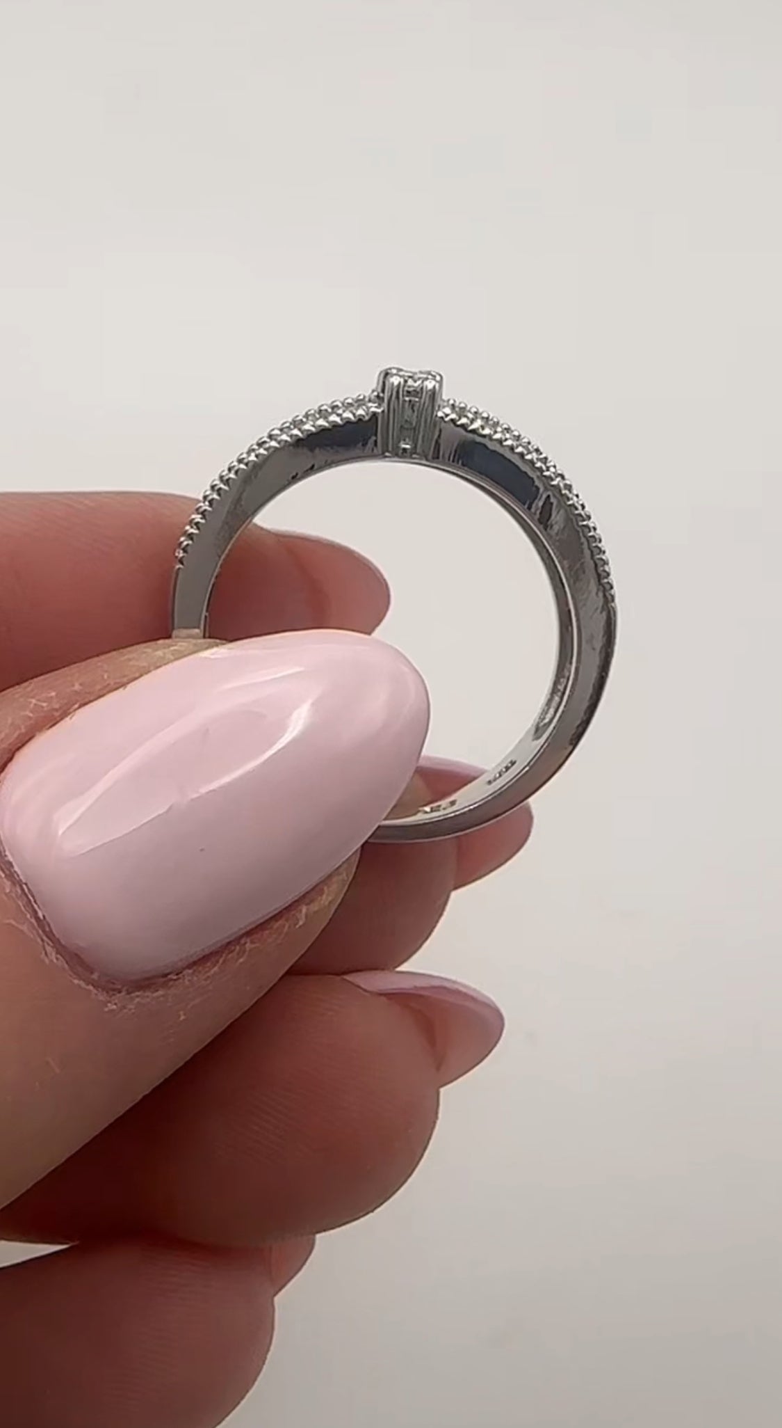 Diamond Trio Ring 14k White Gold