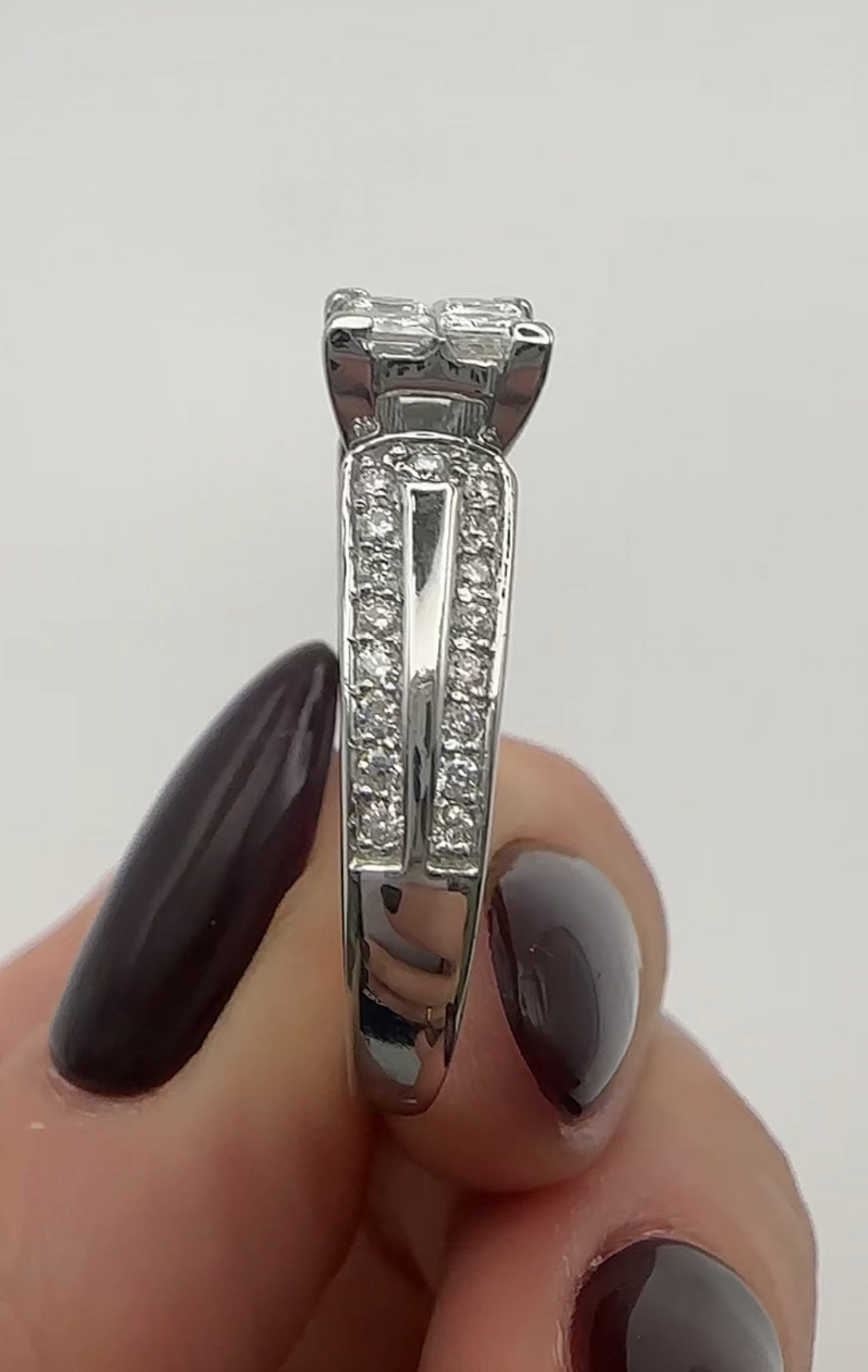 Illusion Princess Cut Engagement Ring