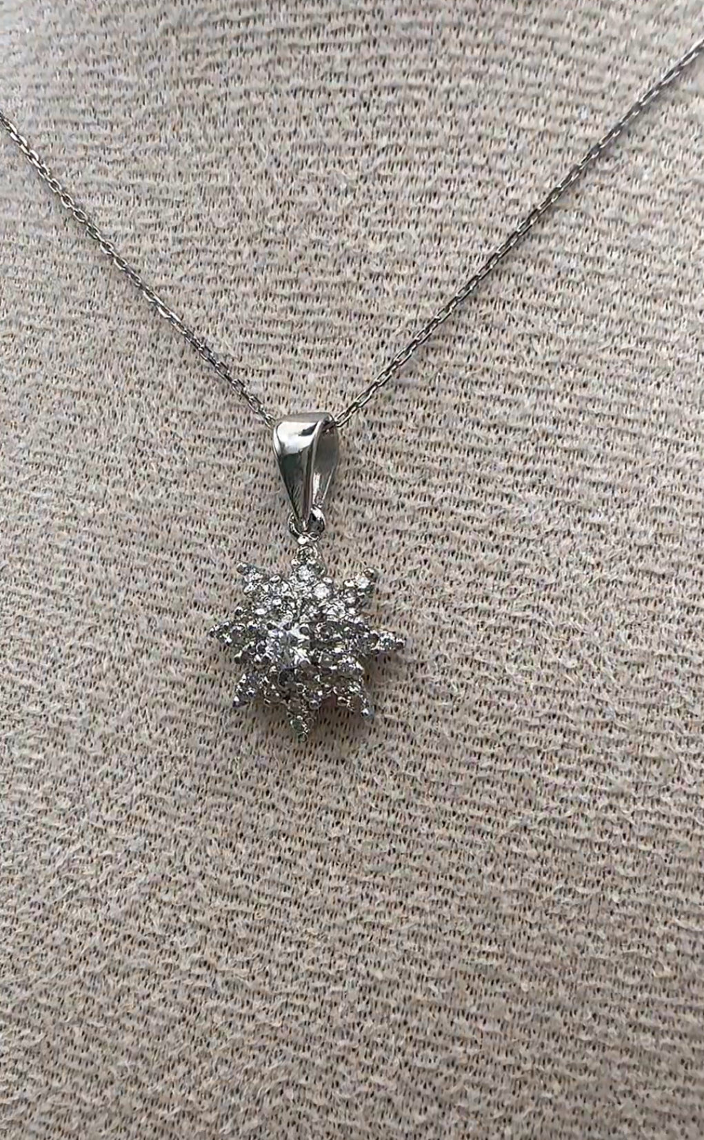 Snowflake Diamond Pendant