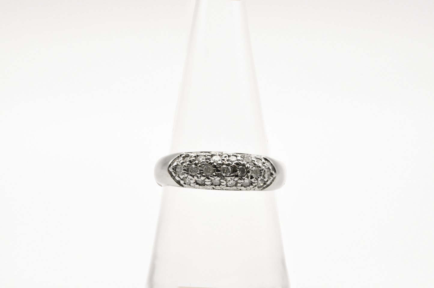 White Gold Diamond Dome Ring