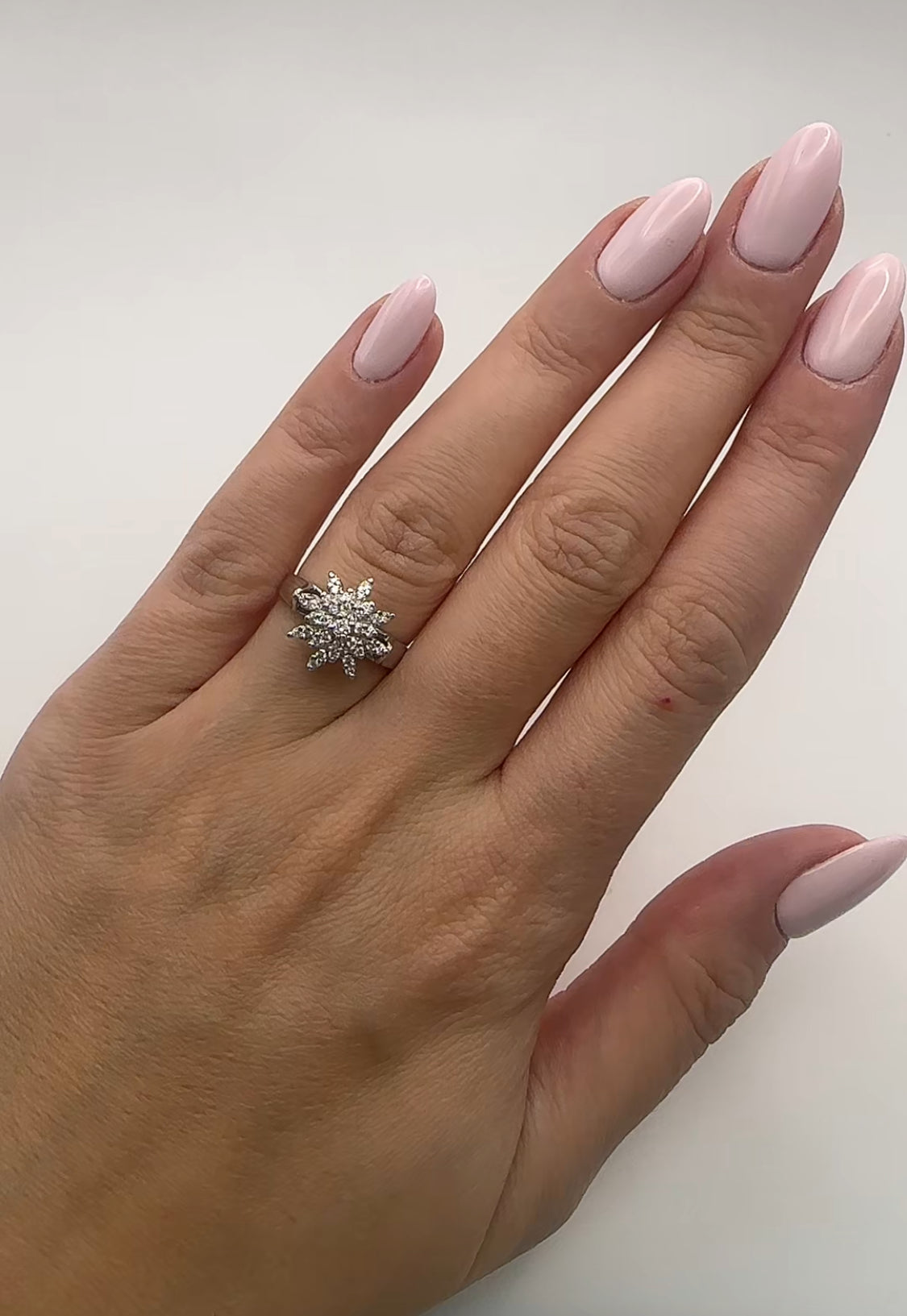 Snowflake Cluster Diamond Ring