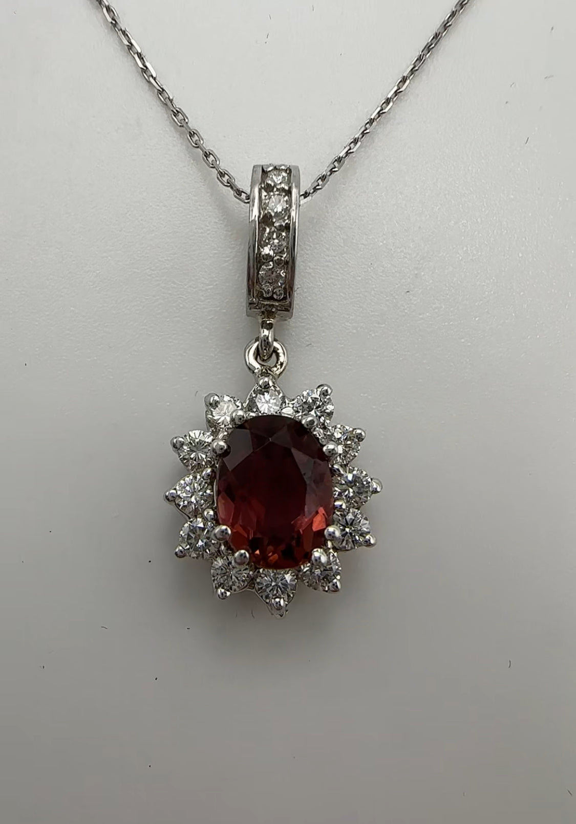 Gorgeous Citrine and Diamond Set 14k White Gold