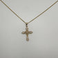 Fancy Cross 14k Yellow Gold with Natural Diamonds