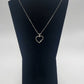 Heart Pendant with Natural Diamond - 10k White Gold