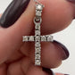 Diamond Cross with Two Diamonds on Shank - 14k White Gold - Natural Diamonds