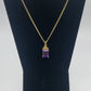 Amethyst Pendant - 14k Yellow Gold with Natural Diamond