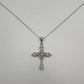 Fancy Cross 14k White Gold with Natural Diamonds