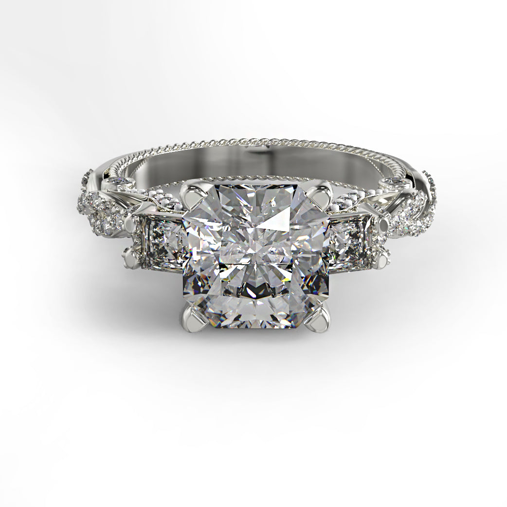 Luxury Three Stone Engagement Ring