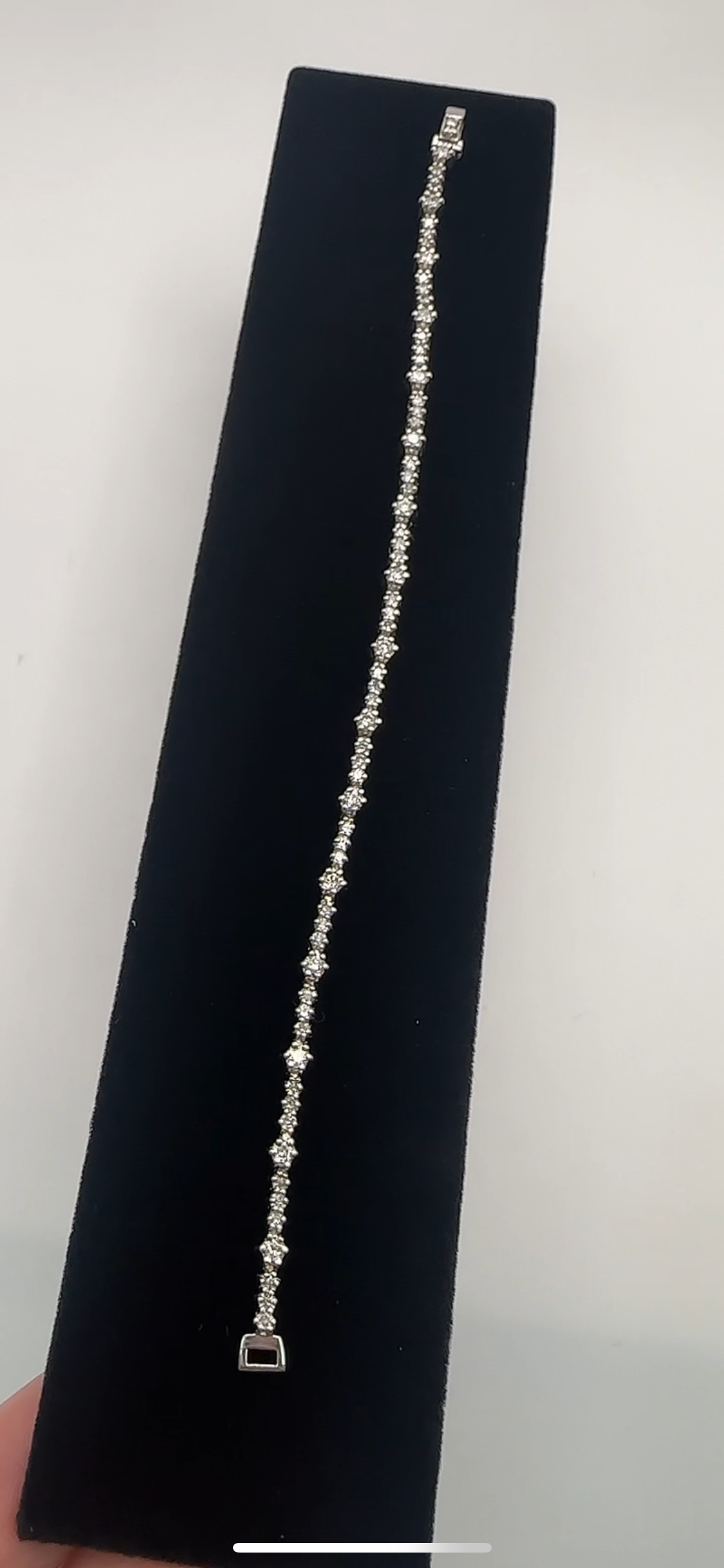14k White Gold Tennis Bracelet Natural Diamonds