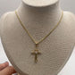 Diamond Gold Cross - 14k Yellow Gold - Natural Diamonds