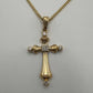 Diamond Gold Cross - 14k Yellow Gold - Natural Diamonds