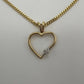 Heart Pendant with Natural Diamond - 10k Yellow Gold