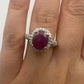 Gorgeous Statement Ruby Ring 14k Yellow Gold
