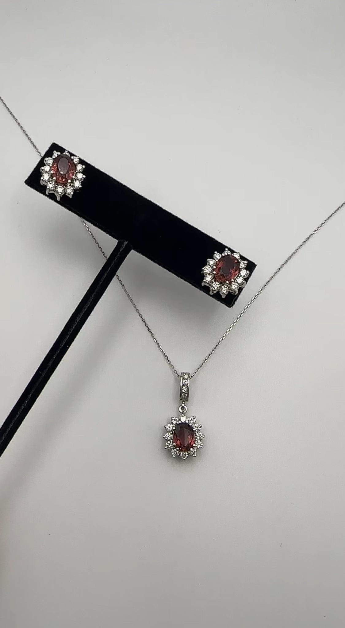 Gorgeous Citrine and Diamond Set 14k White Gold