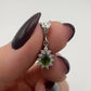 Tsavorite Center Stone Pendant - 14k White Gold - Natural Diamonds