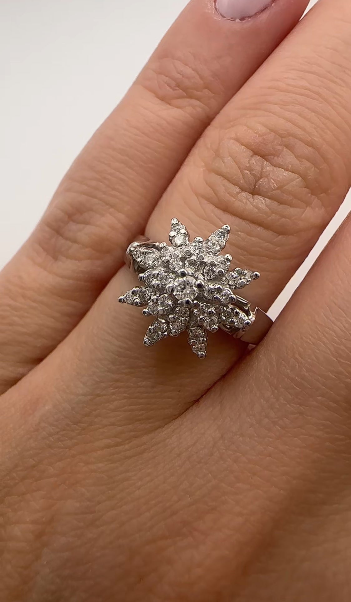 Snowflake Cluster Diamond Ring