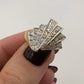 Multi Layer Statement Ring with Natural Diamonds