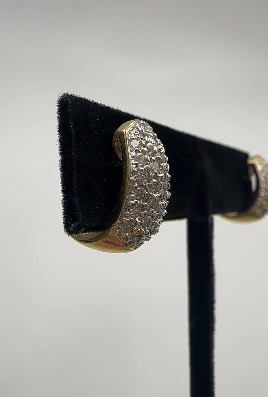 Gold Cluster Diamond Earrings