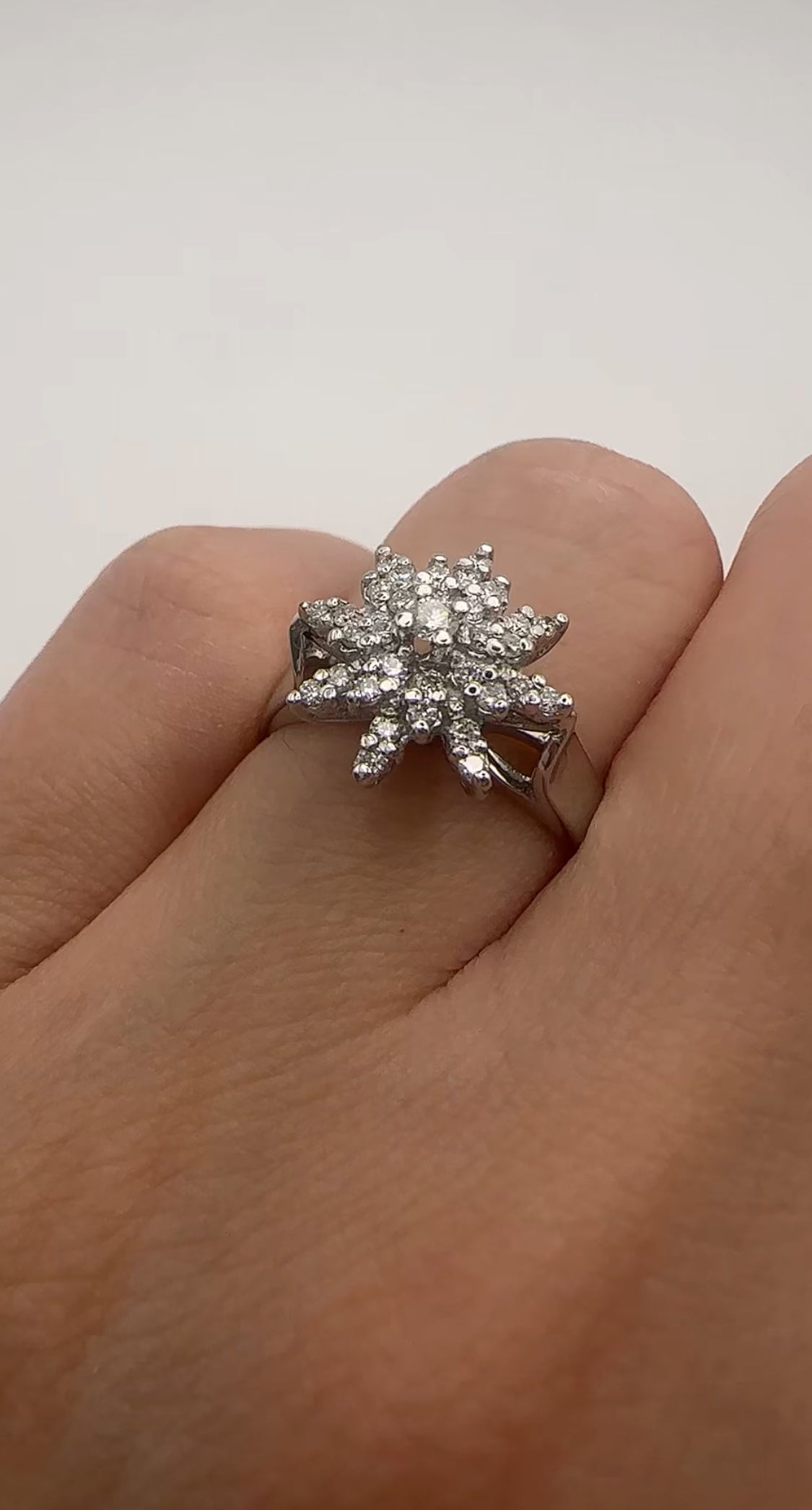 Snowflake Cluster Diamond Ring