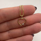 Heart Pendant with Natural Diamond - 10k Yellow Gold
