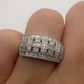 Vintage White Gold Filament Ring with Diamonds