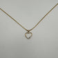 Heart Pendant with Natural Diamond - 10k Yellow Gold