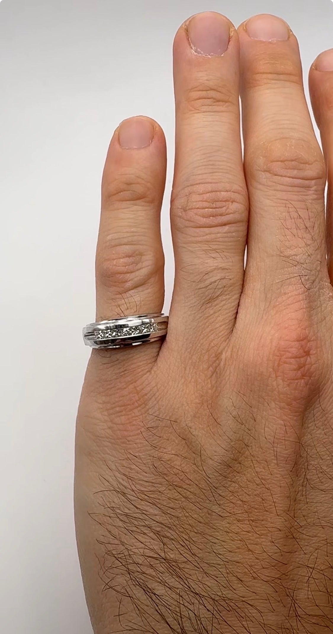 Men’s Engagement Ring with Natural Diamonds