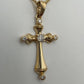 Diamond Gold Cross - 14k Yellow Gold - Natural Diamonds