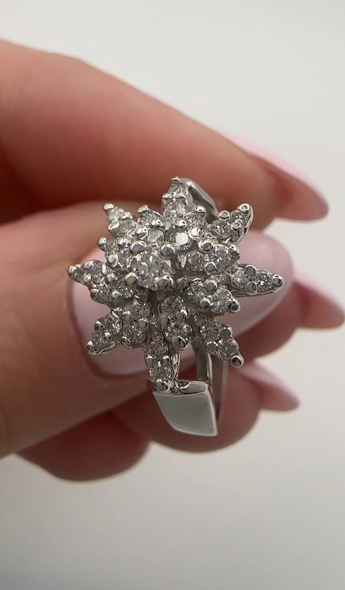 Snowflake Cluster Diamond Ring