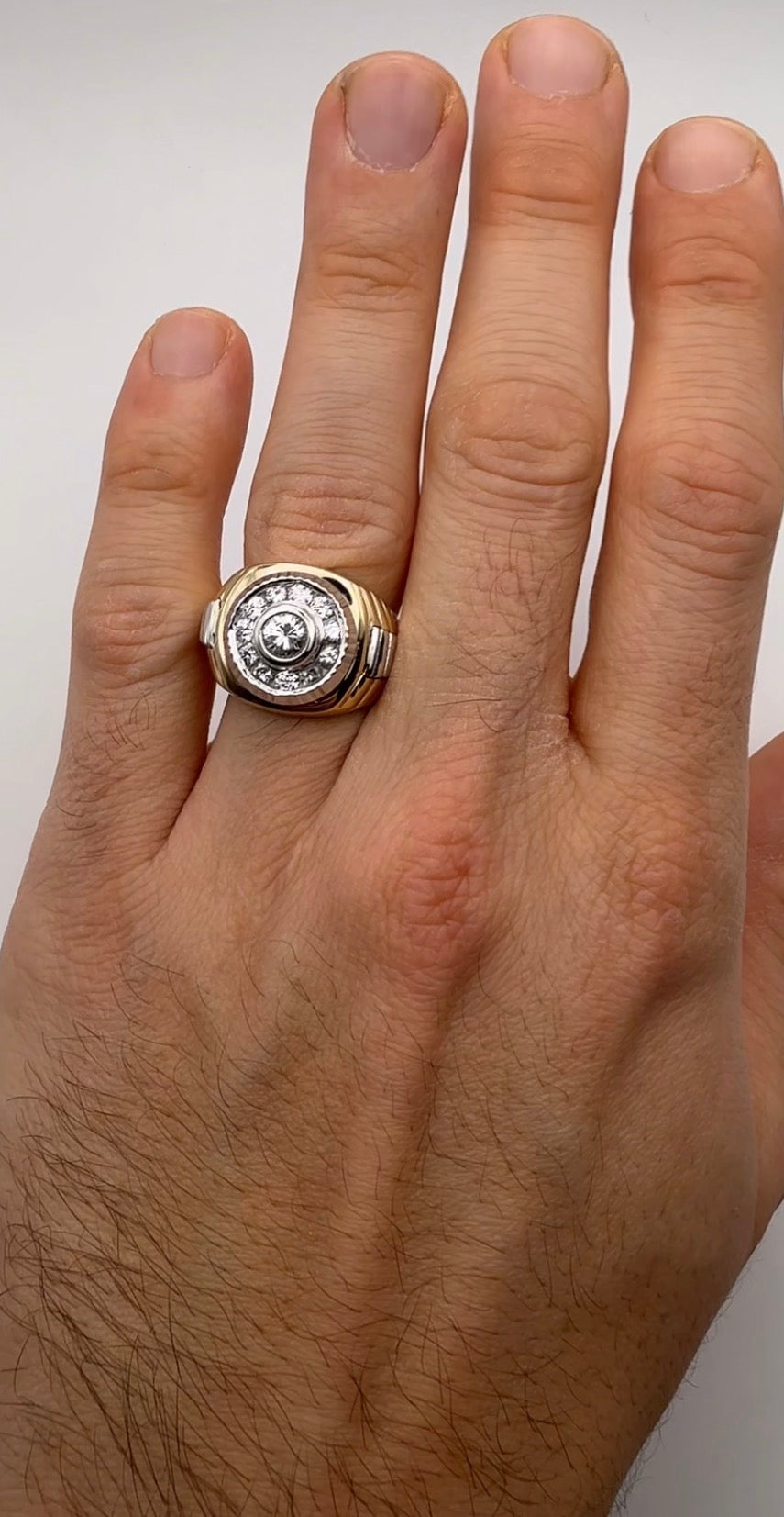 Men’s Two Tone Diamond Rolex Ring