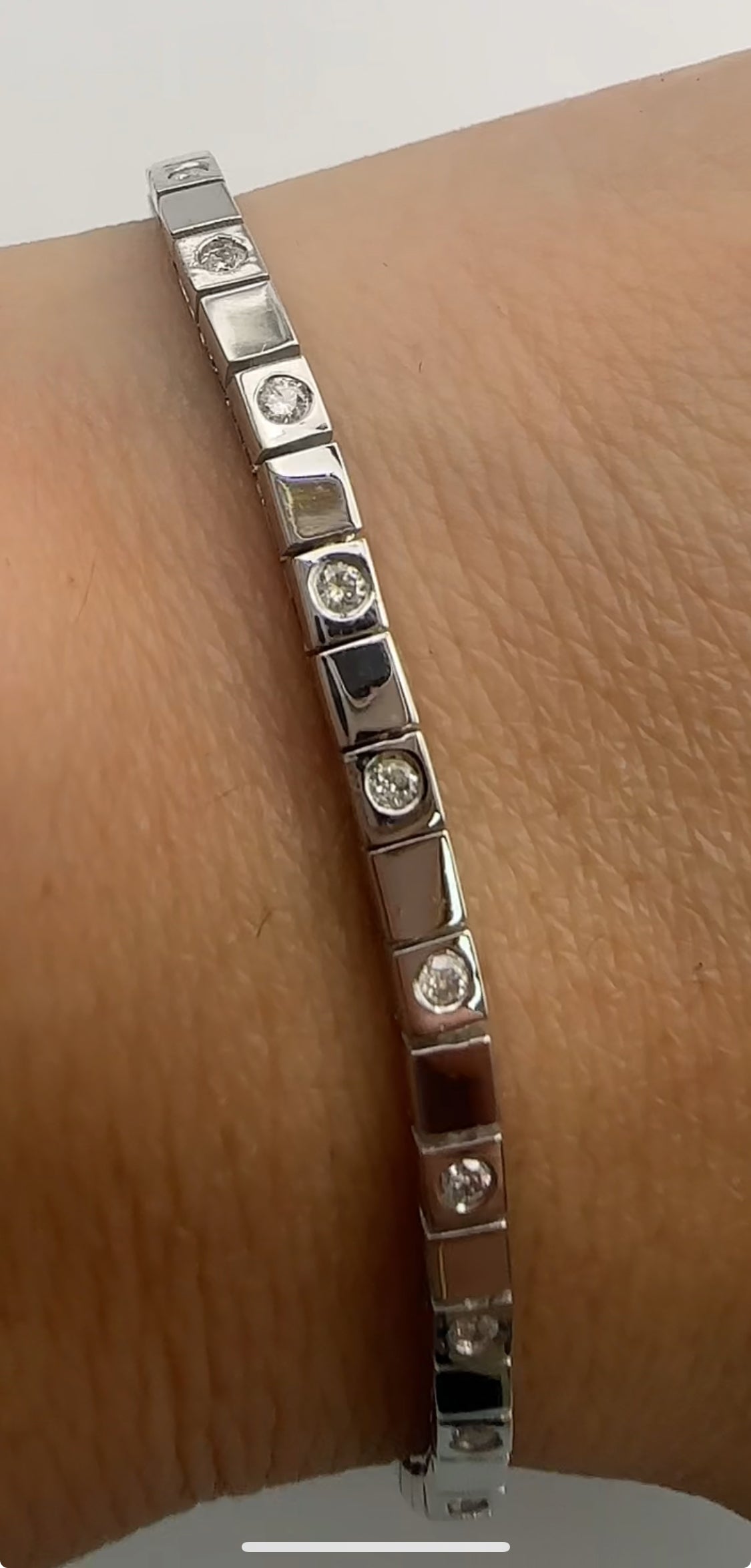 Tennis Bracelet - 14k White Gold with Natural Diamonds