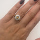 Lady Diana Vintage Yellow Diamond Center Stone 14k Yellow Gold