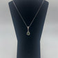 Tsavorite Center Stone Pendant - 14k White Gold - Natural Diamonds