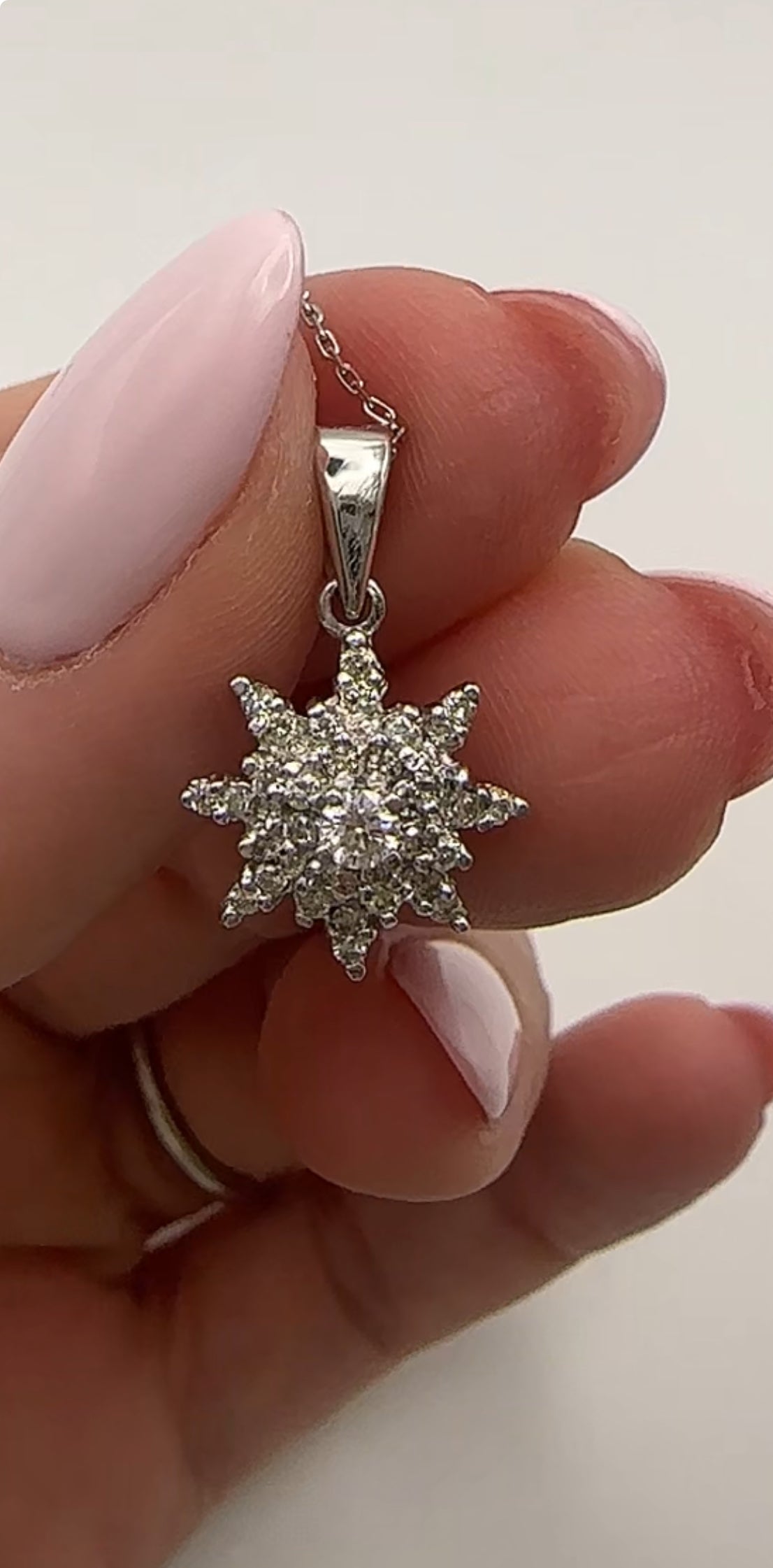 Snowflake Diamond Pendant