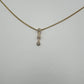 Three Stone Pendant - 14k Yellow Gold - Natural Diamonds