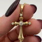 Diamond Gold Cross - 14k Yellow Gold - Natural Diamonds