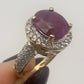 Gorgeous Statement Ruby Ring 14k Yellow Gold
