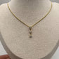 Three Stone Pendant - 14k Yellow Gold - Natural Diamonds