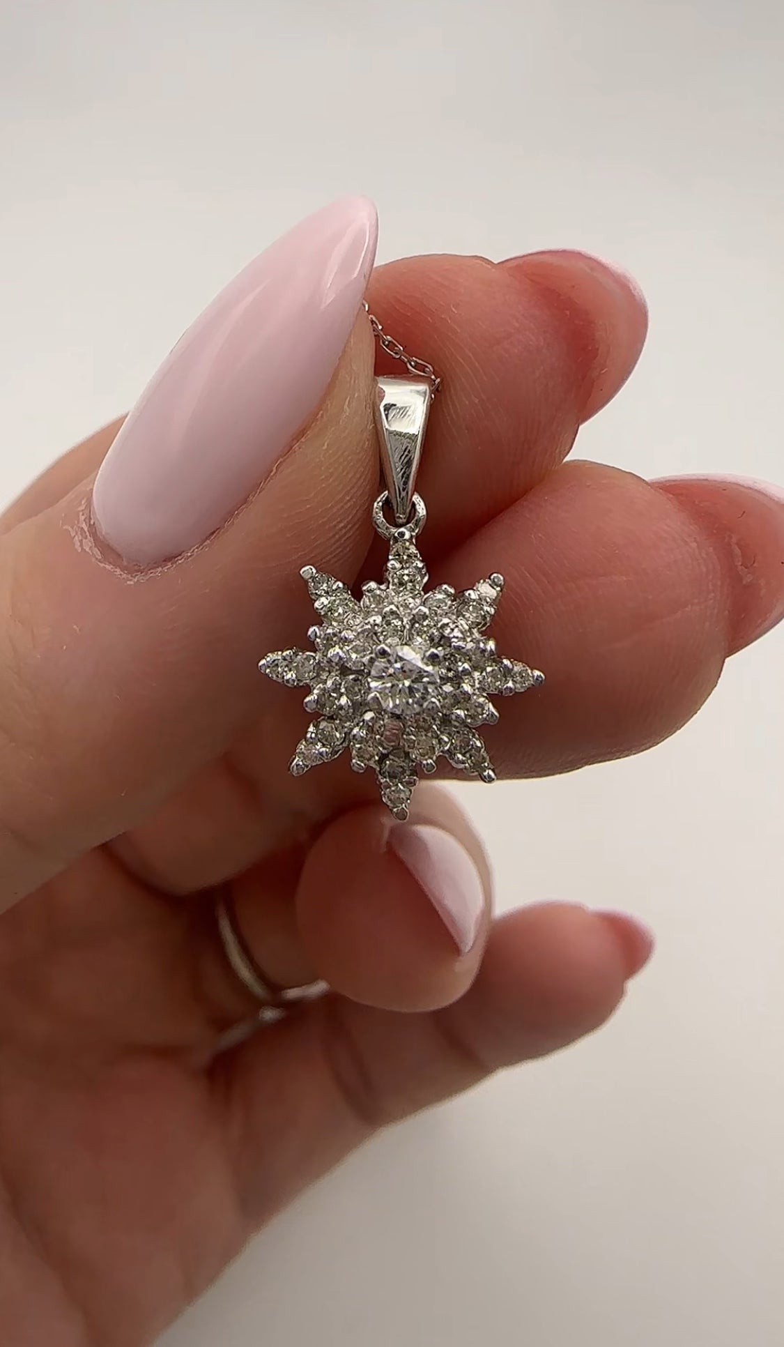 Snowflake Diamond Pendant