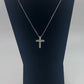 Mini Cross Pendant 14k White Gold - Natural Diamonds