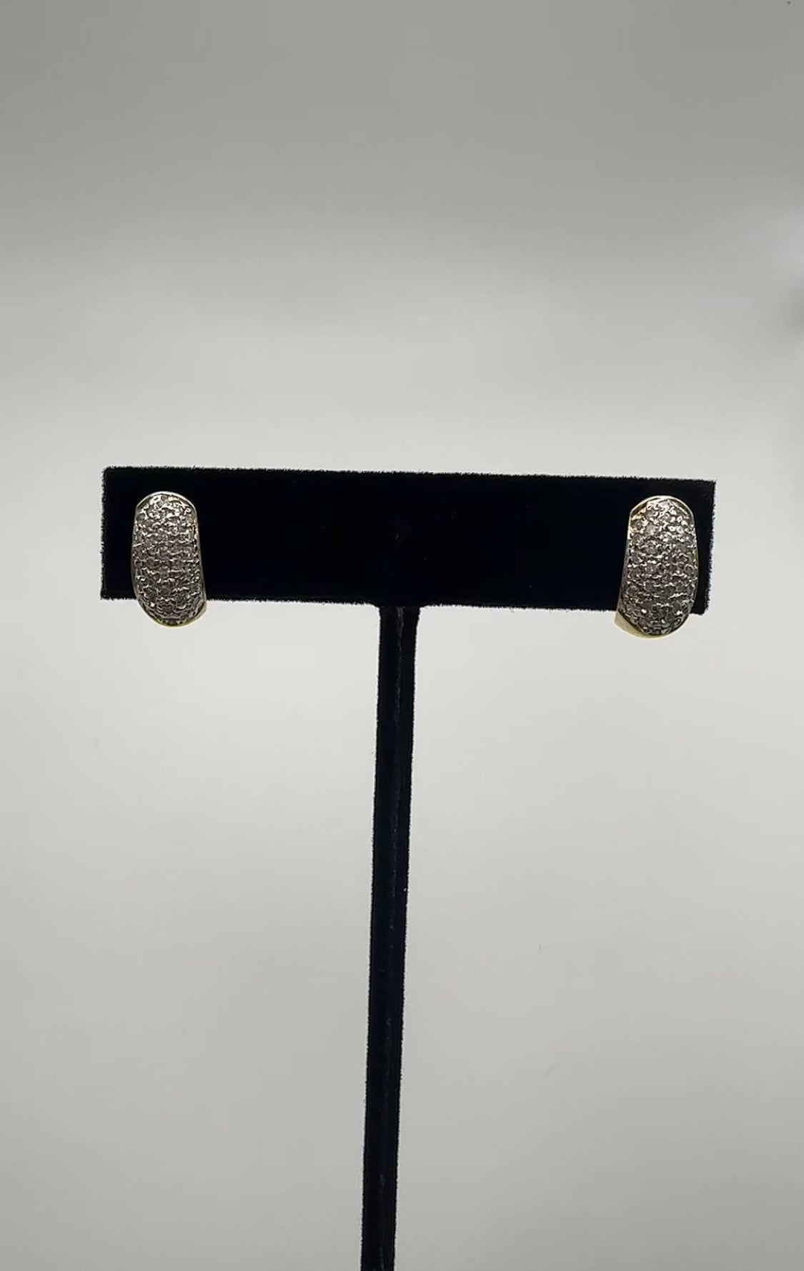 Gold Cluster Diamond Earrings