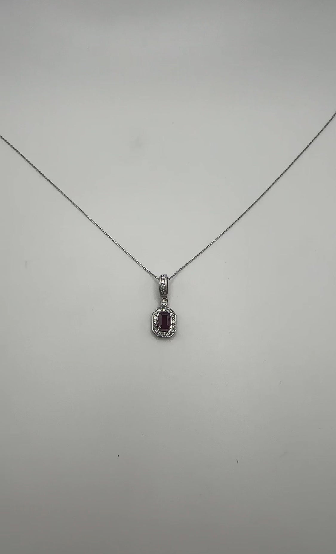 Emerad Ruby and Diamond Pendant