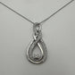 Modern Diamond Swirl Pendant