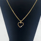 Heart Pendant with Natural Diamond - 10k Yellow Gold