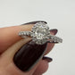 Oval Engagement Ring with Halo - Natural Diamonds