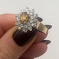 Lady Diana Vintage Yellow Diamond Center Stone 14k Yellow Gold